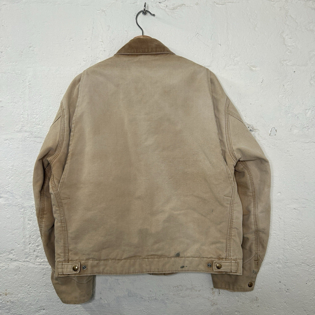1989 Carhartt Faded Quilt-Lined Detroit Jacket “Tan” 6QLJ 100 Years Men’s Large
