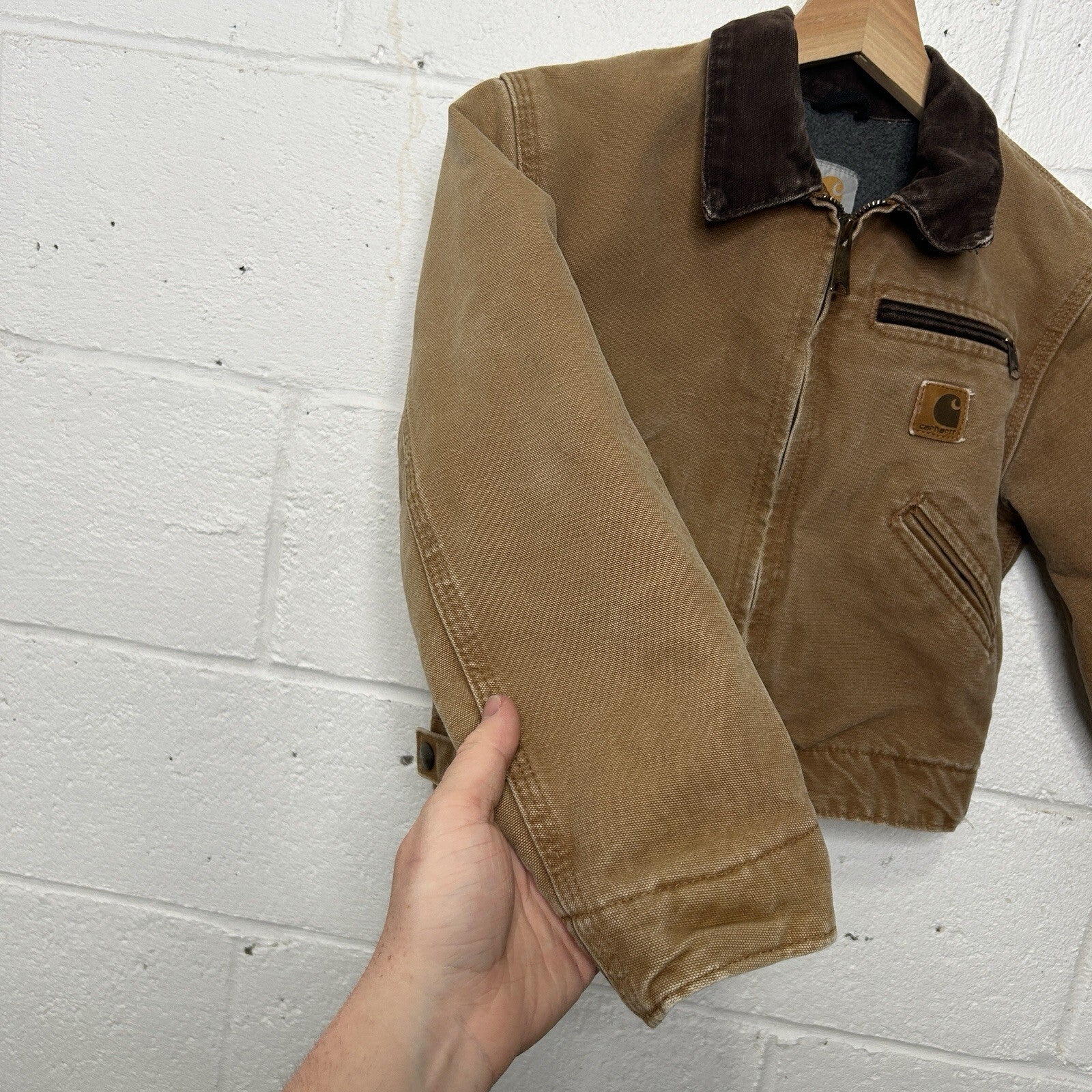 Y2K Carhartt Sherpa-Lined Detroit Jacket “Brown” YYJ97 BRN Youth Medium