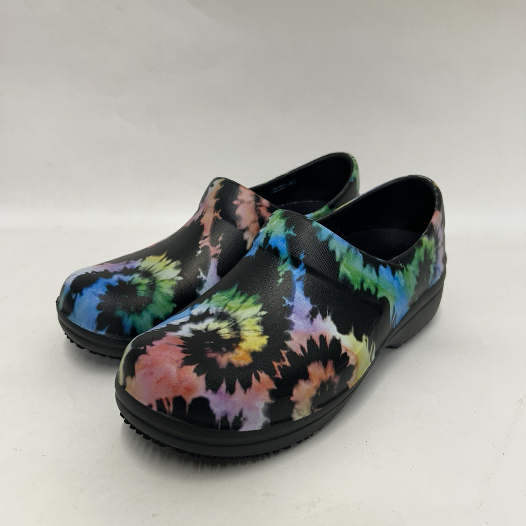 Crocs Neria Pro II Slip-Resistant Clogs Graphic “Tie-Dye” Women’s 8 New