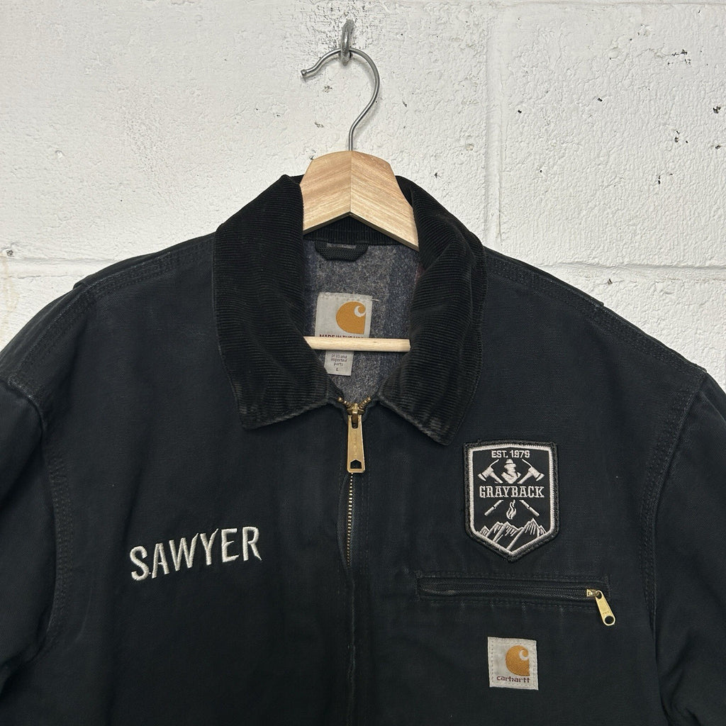 Y2K Carhartt Blanket-Lined Detroit Jacket “Black” J001 BLK Men’s Large