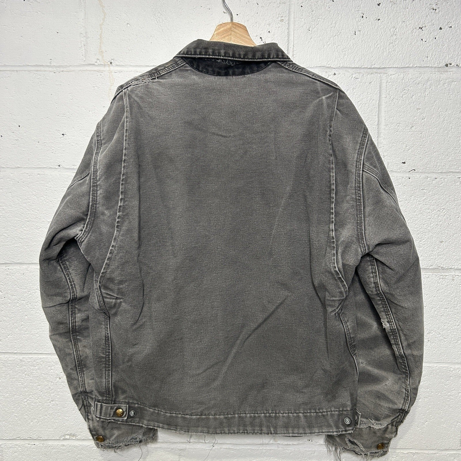 Thrashed Vintage Carhartt Blanket-Lined Detroit Jacket “Gravel” J97 GVL Men’s XL