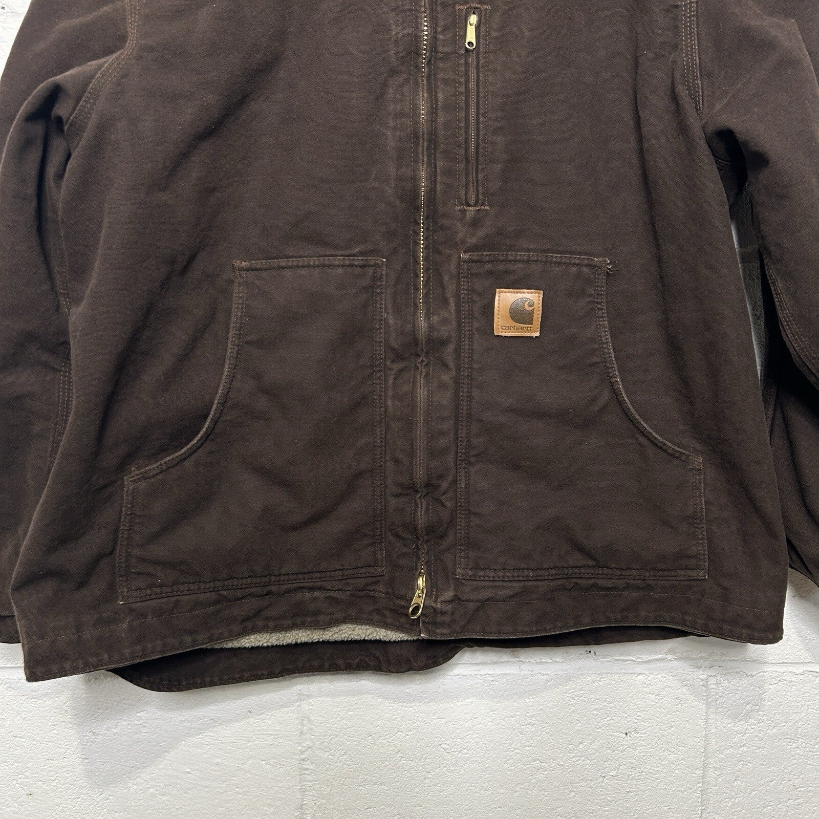 Vintage Carhartt Sherpa-Lined Ridge Jacket “Dark Brown” C61 DKB Men’s X-Large