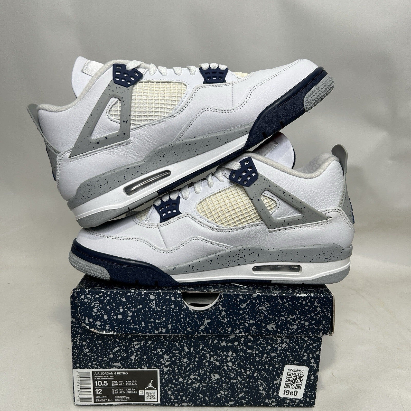 Nike Air Jordan 4 Retro “Midnight Navy” 2022 DH6927-140 Men’s 10.5 New