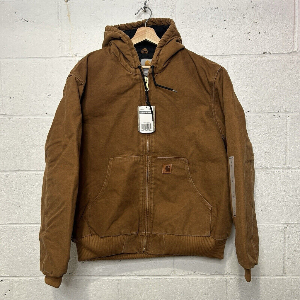 Carhartt Duck Canvas Hooded Quilt-Lined Jacket “Brown” J130