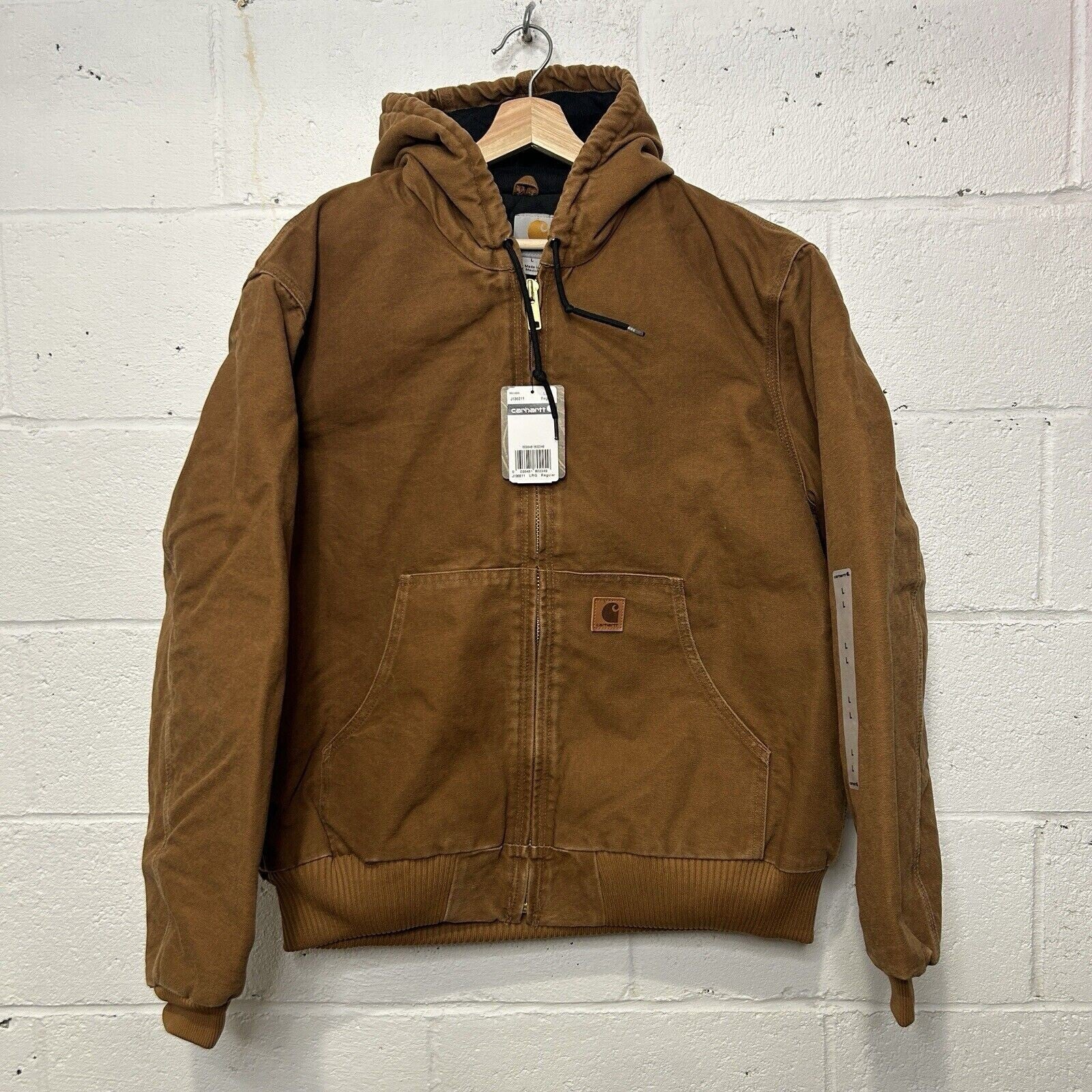 Carhartt Duck Canvas Hooded Quilt-Lined Jacket “Brown” J130