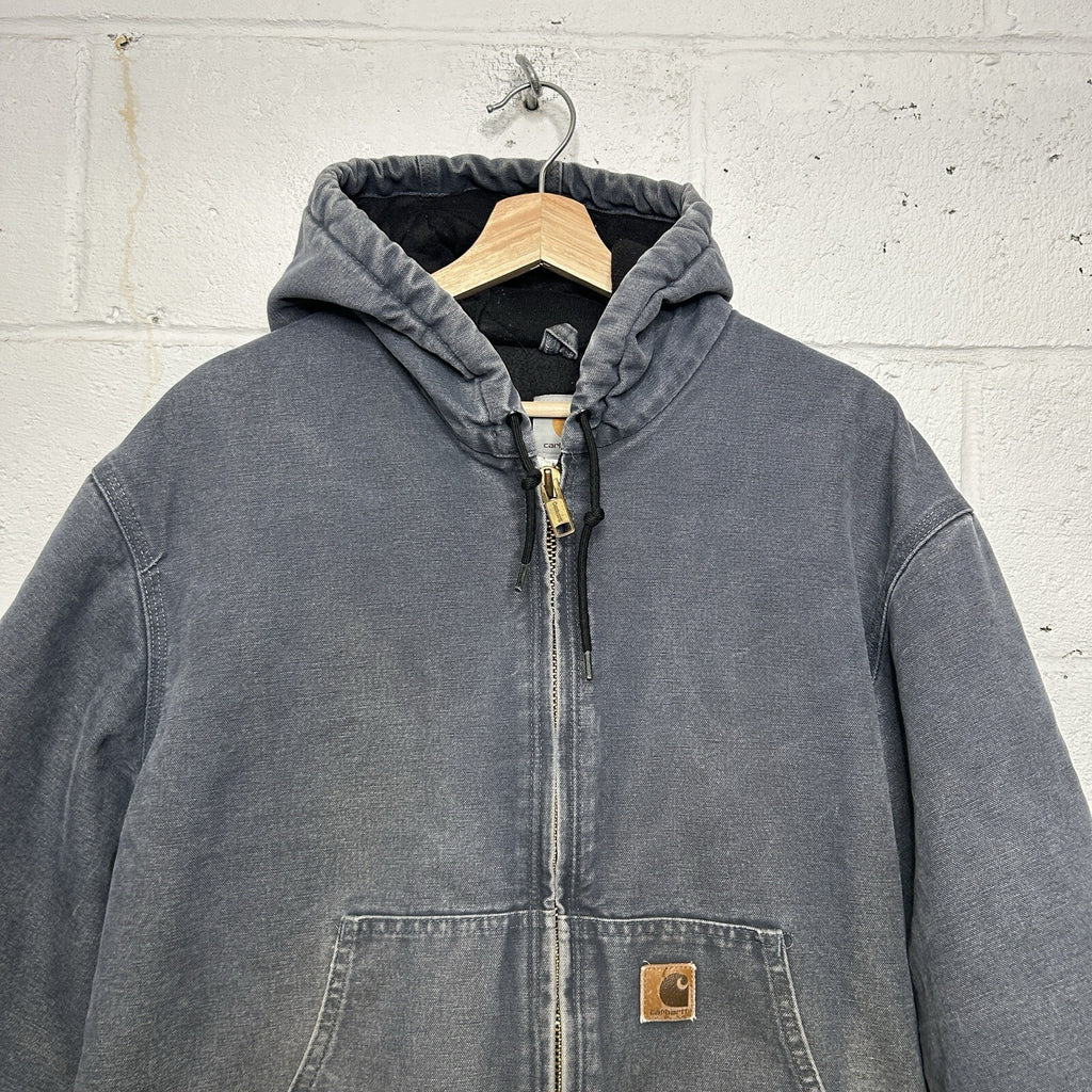 Y2K Carhartt Quilted Sandstone Active Jacket “Storm Blue” J130 STM Men’s Large
