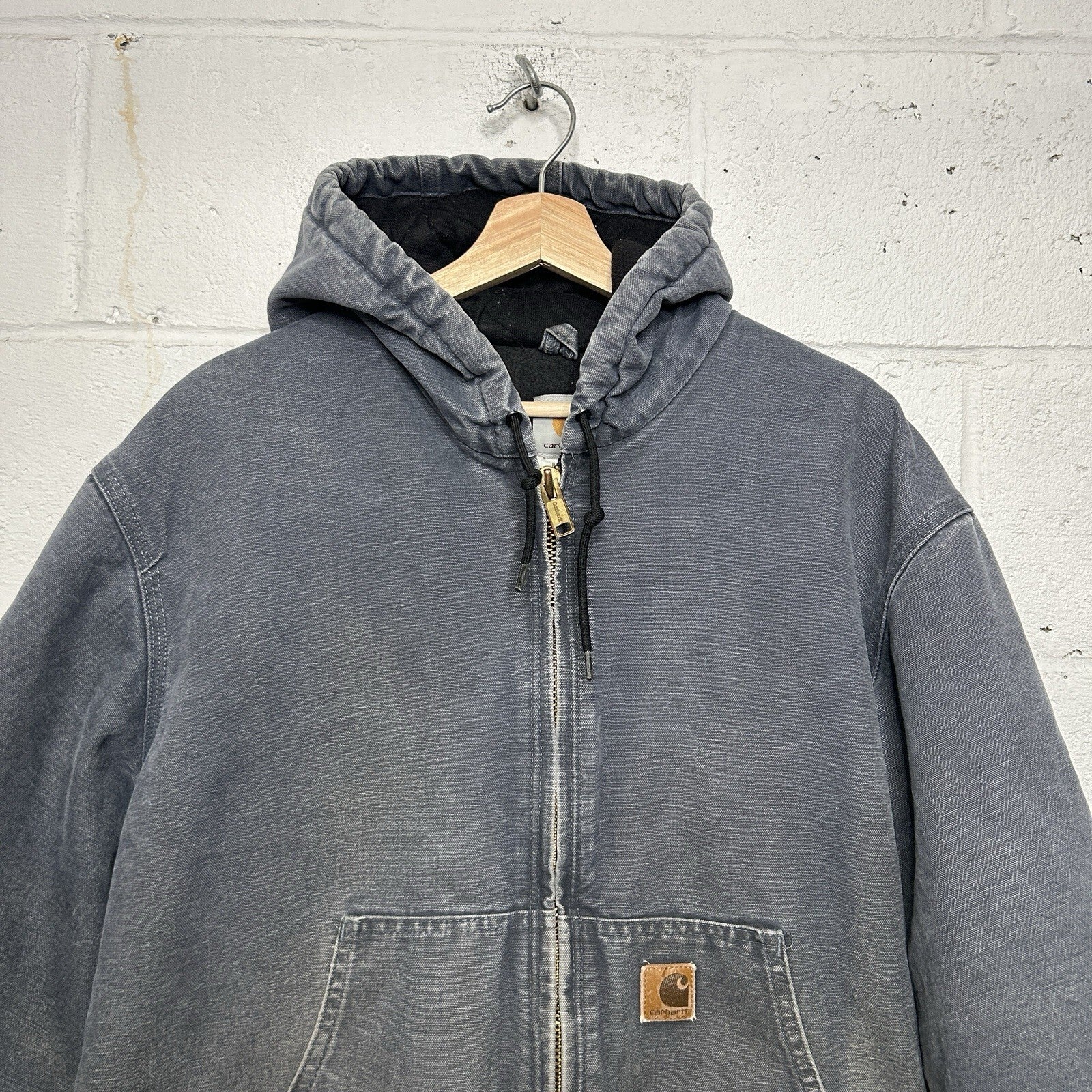 Y2K Carhartt Quilted Sandstone Active Jacket “Storm Blue” J130 STM Men’s Large