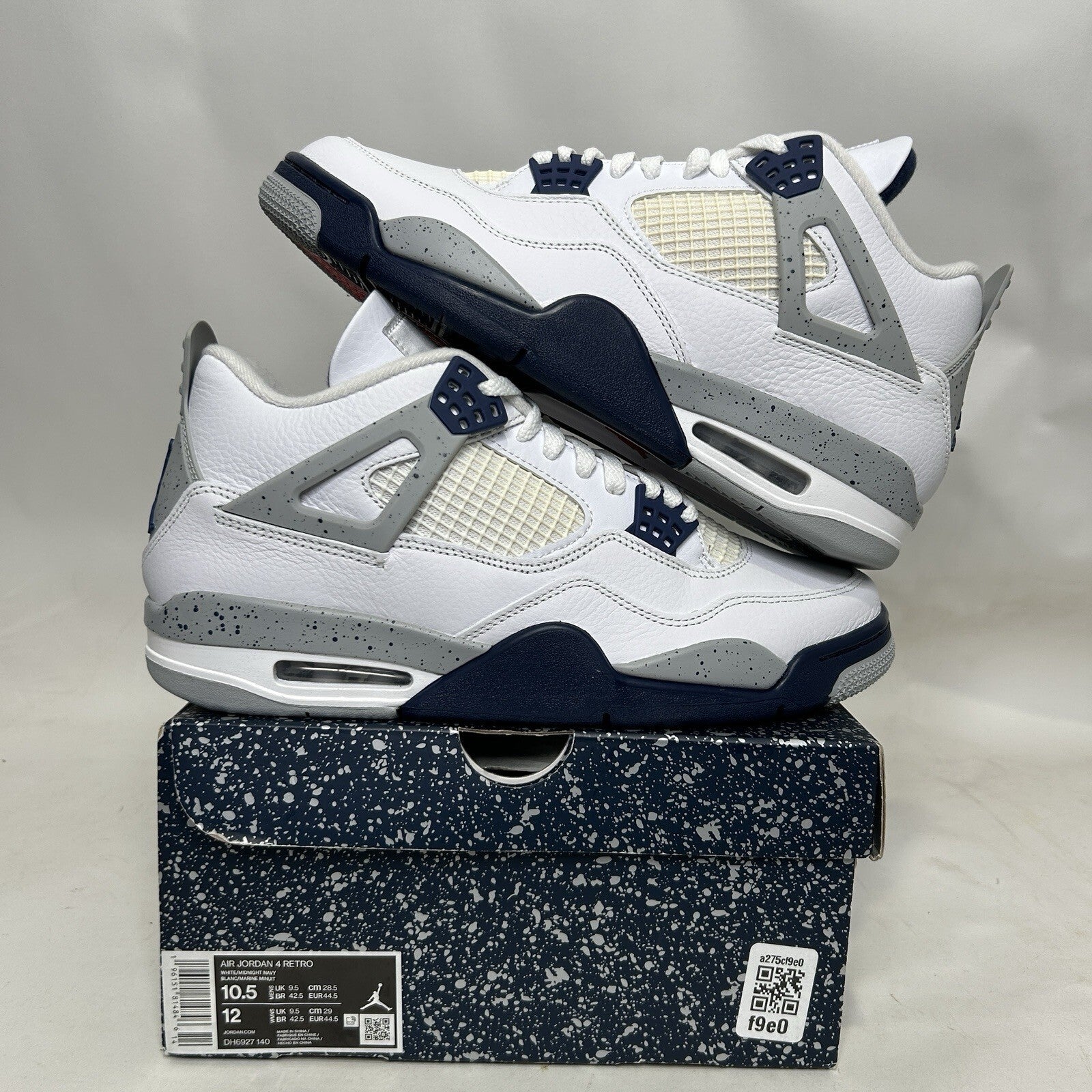 Nike Air Jordan 4 Retro “Midnight Navy” 2022 DH6927-140 Men’s 10.5 New