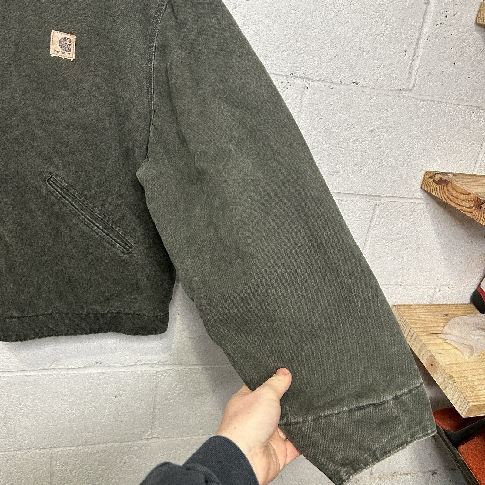 Vintage Carhartt Blanket-Lined Detroit Jacket “Moss” J146 MOS Men’s X-Large