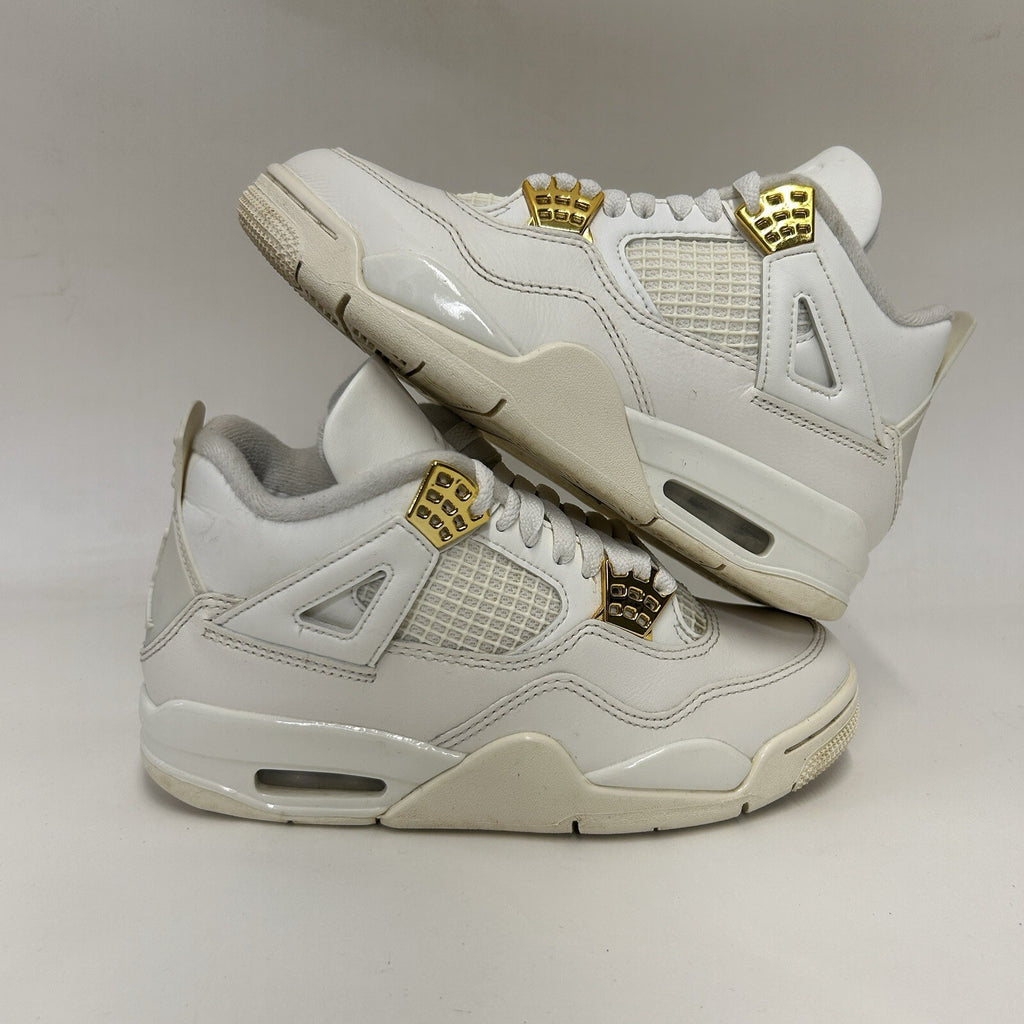 Nike Air Jordan 4 Retro WMNS “Sail Metallic Gold" AQ9129-170 Women’s 6
