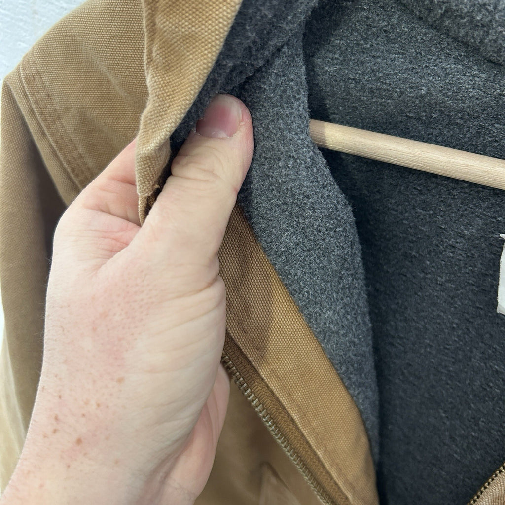 Vintage Carhartt Fleece-Lined Hooded Active Jacket “Brown” YYJ158 BRN Youth XL