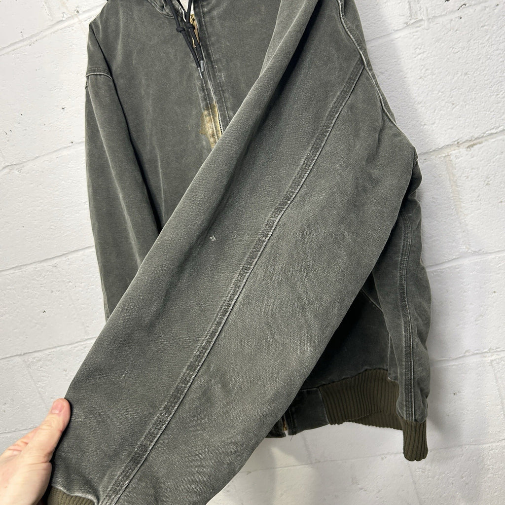 Vintage Carhartt Quilted Hooded Active Jacket “Moss” J130 MOS Men’s X-Large