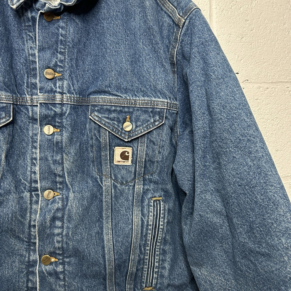 Vintage Carhartt Blanket-Lined Denim Trucker Jacket “Darkstone” J11 DST Men’s L