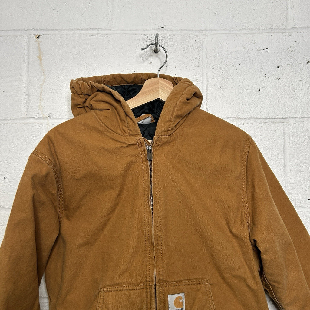 Y2K Carhartt Quilt-Lined Active Jacket “Light Brown” Youth Large/Women’s Small