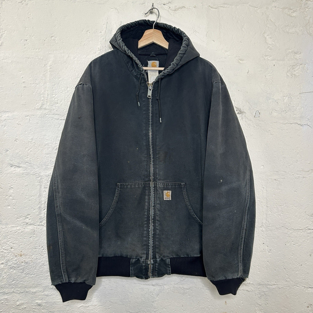 Vintage Faded Carhartt Quilted Active Jacket “Black” J140 BLK Men’s X-Large