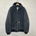 Vintage Faded Carhartt Quilted Active Jacket “Black” J140 BLK Men’s X-Large