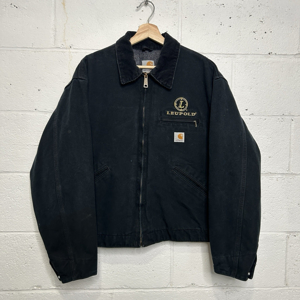Y2K Carhartt Blanket-Lined Detroit Jacket “Black” Leupold Embroidery J001 BLK