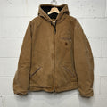 Carhartt Sherpa-Lined Hooded Detroit Jacket “Brown” J141 211 Men’s X-Large