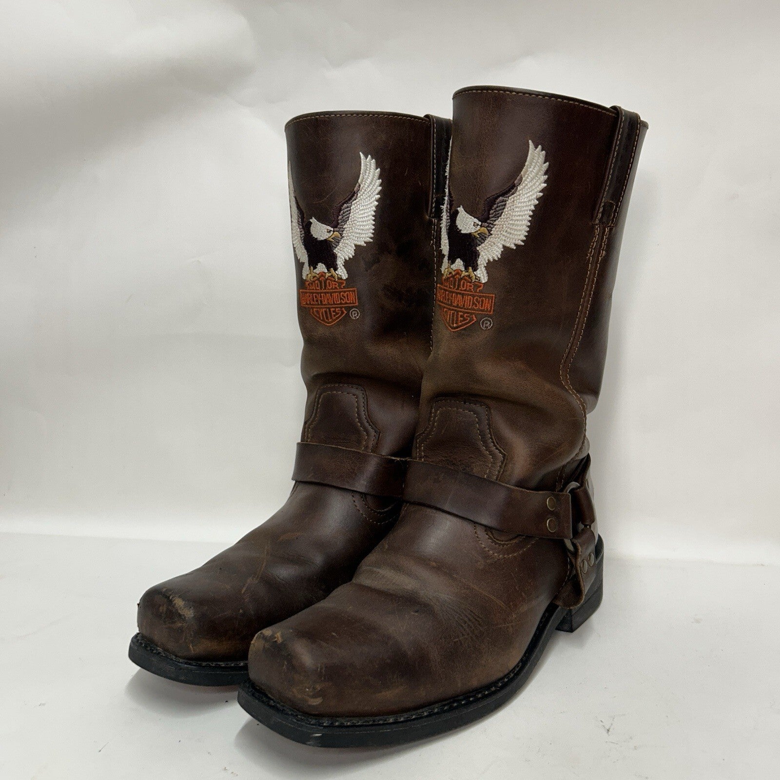 Vintage Harley-Davidson Embroidered Eagle Harness Boots “Brown” Men’s 13
