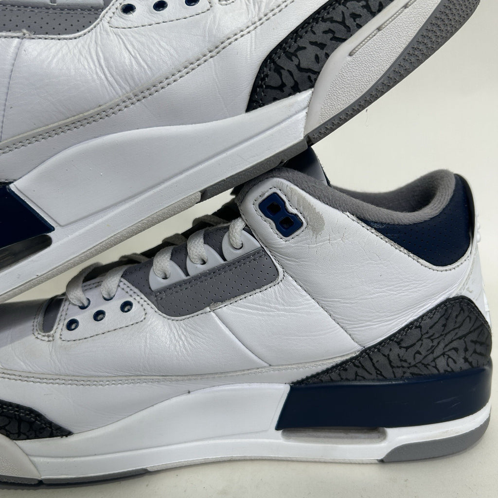Nike Air Jordan 3 Retro “White Midnight Navy Cement Grey” CT8532-140 Men’s 13