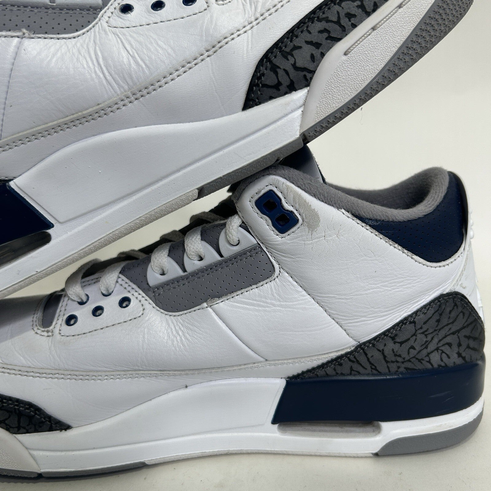 Nike Air Jordan 3 Retro “White Midnight Navy Cement Grey” CT8532-140 Men’s 13