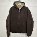 Vintage Carhartt Sherpa-Lined Hooded Detroit Jacket “Dark Brown” J141 DKB