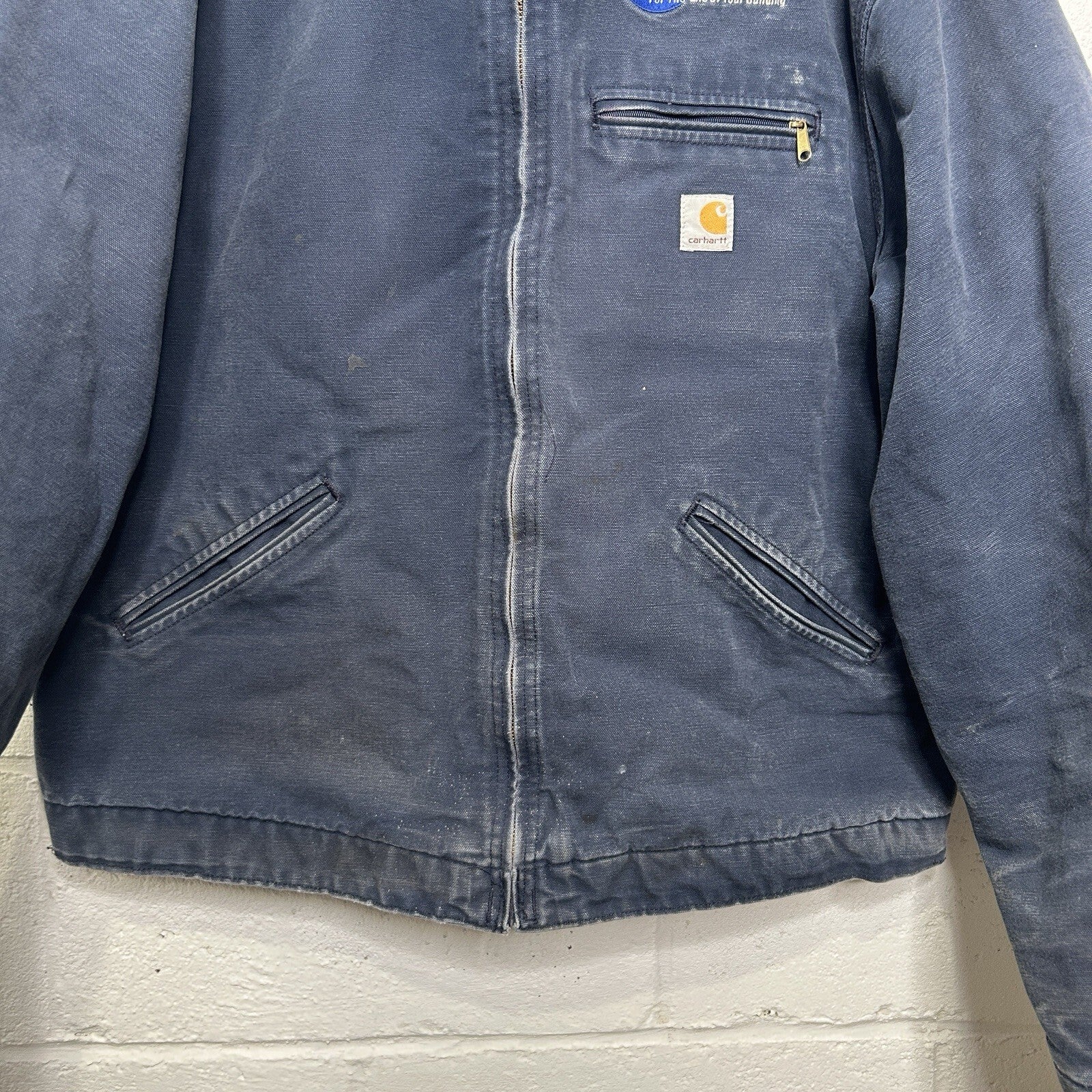 Vintage Carhartt Blanket-Lined Detroit Jacket “Navy” J01 NVY Men’s 46/Large