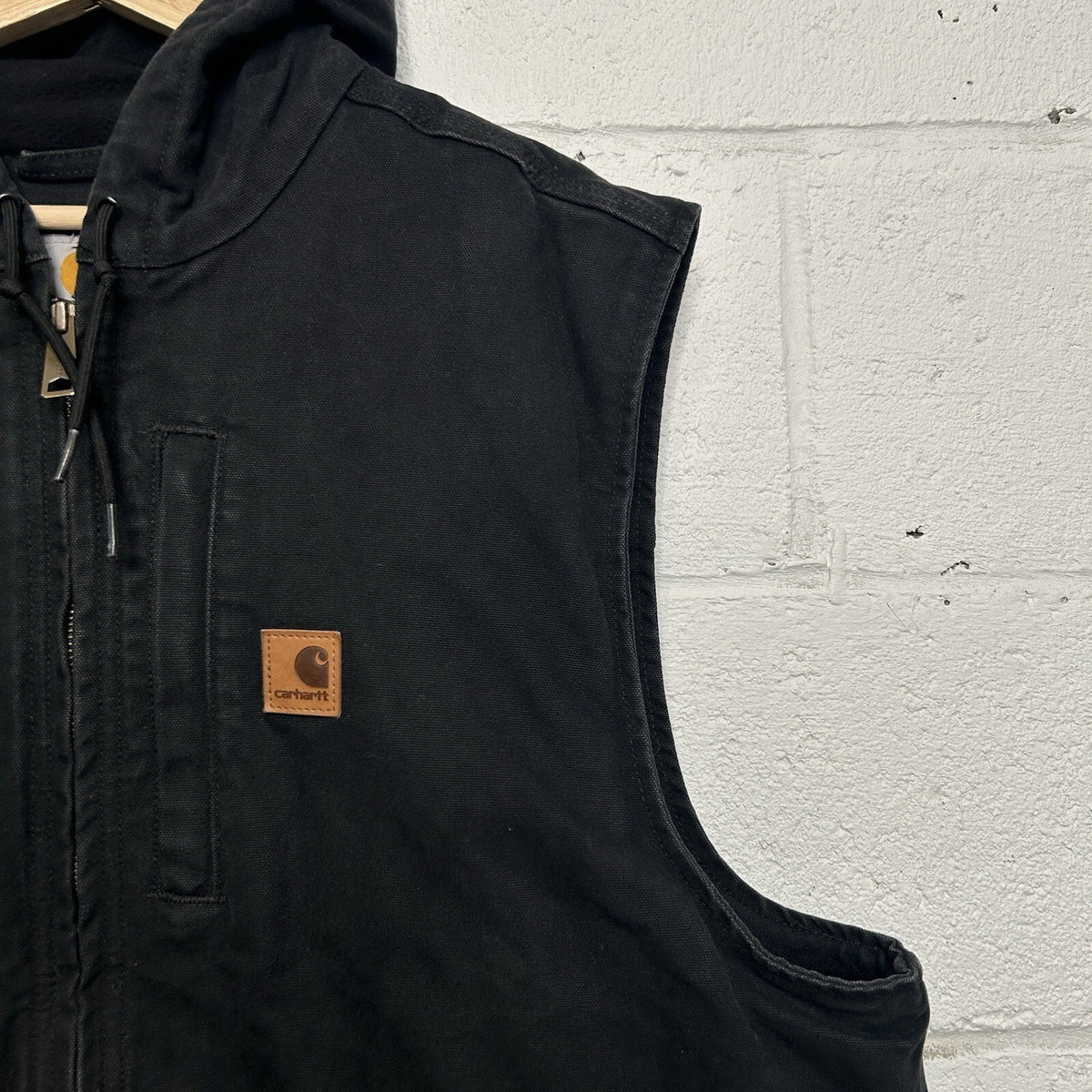 Carhartt Fleece-Lined Knoxville Hooded Vest “Black” 101687-001 Men’s X-Large