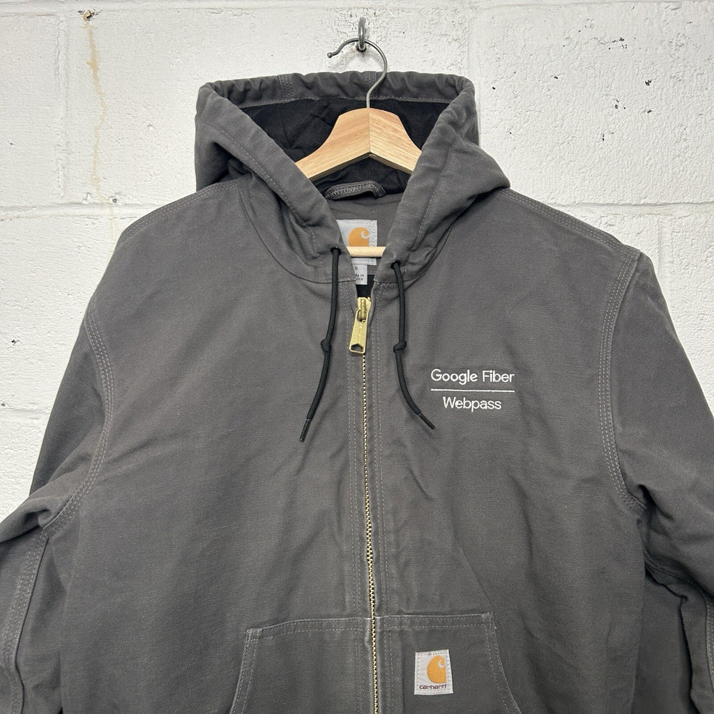 Carhartt Quilted Hooded Active Jacket “Gravel” Google 103940-GVL Men’s Small