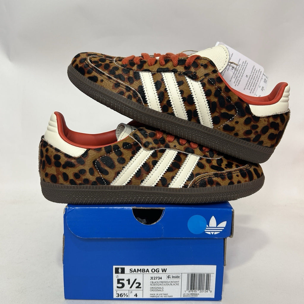 adidas Samba OG WMNS Leopard - “Preloved Red” JI2734 Women's 5.5 New