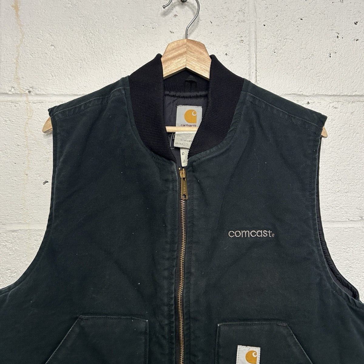 Vintage Faded Carhartt Quilted Artic Vest “Black” V01 BLK Men’s Large