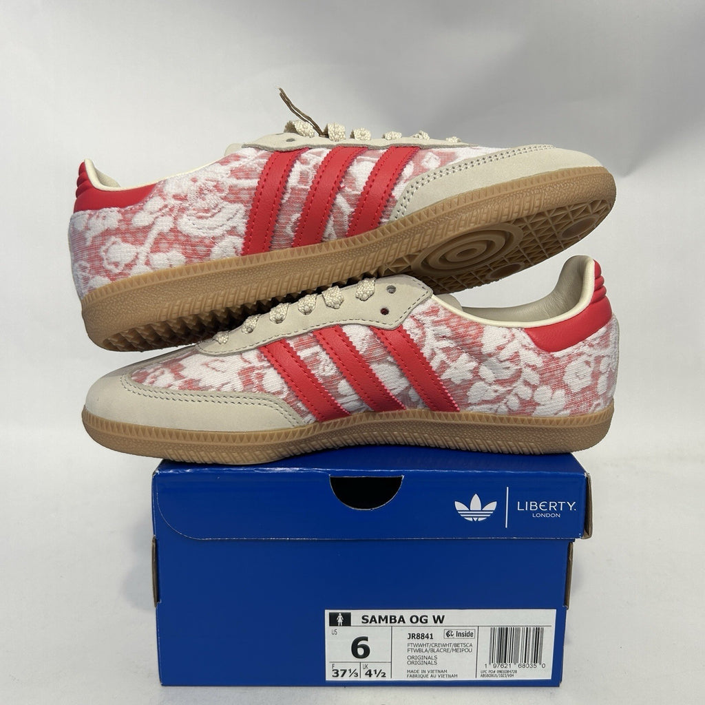 Adidas Samba OG X Liberty London - “Better Scarlet” JR8841 Women’s 6 New