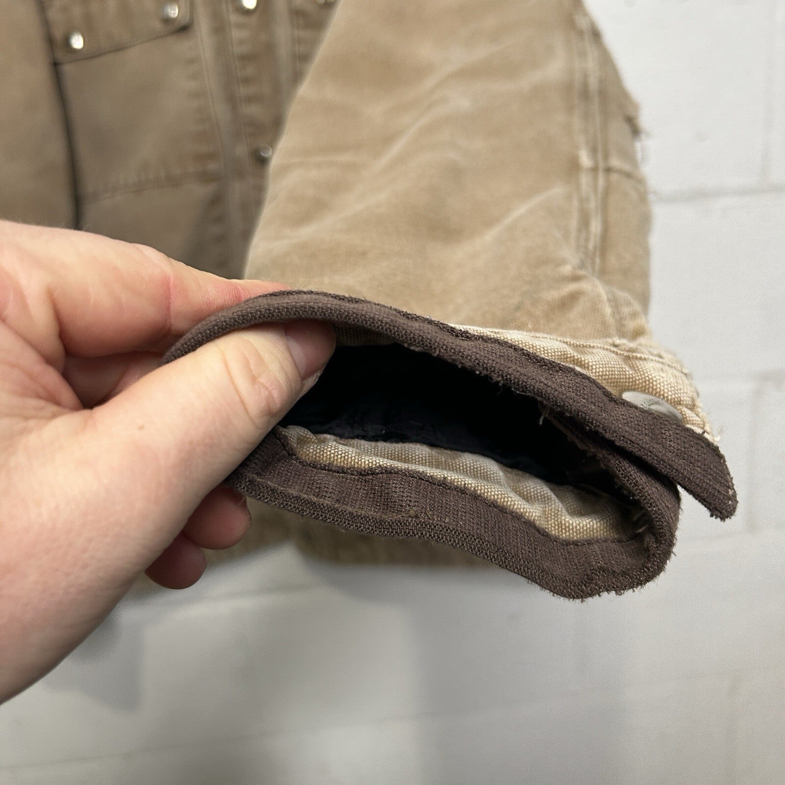 Y2K Carhartt Sandstone Multi-Pocket Jacket “Frontier Brown” J285 FRB Men’s Large