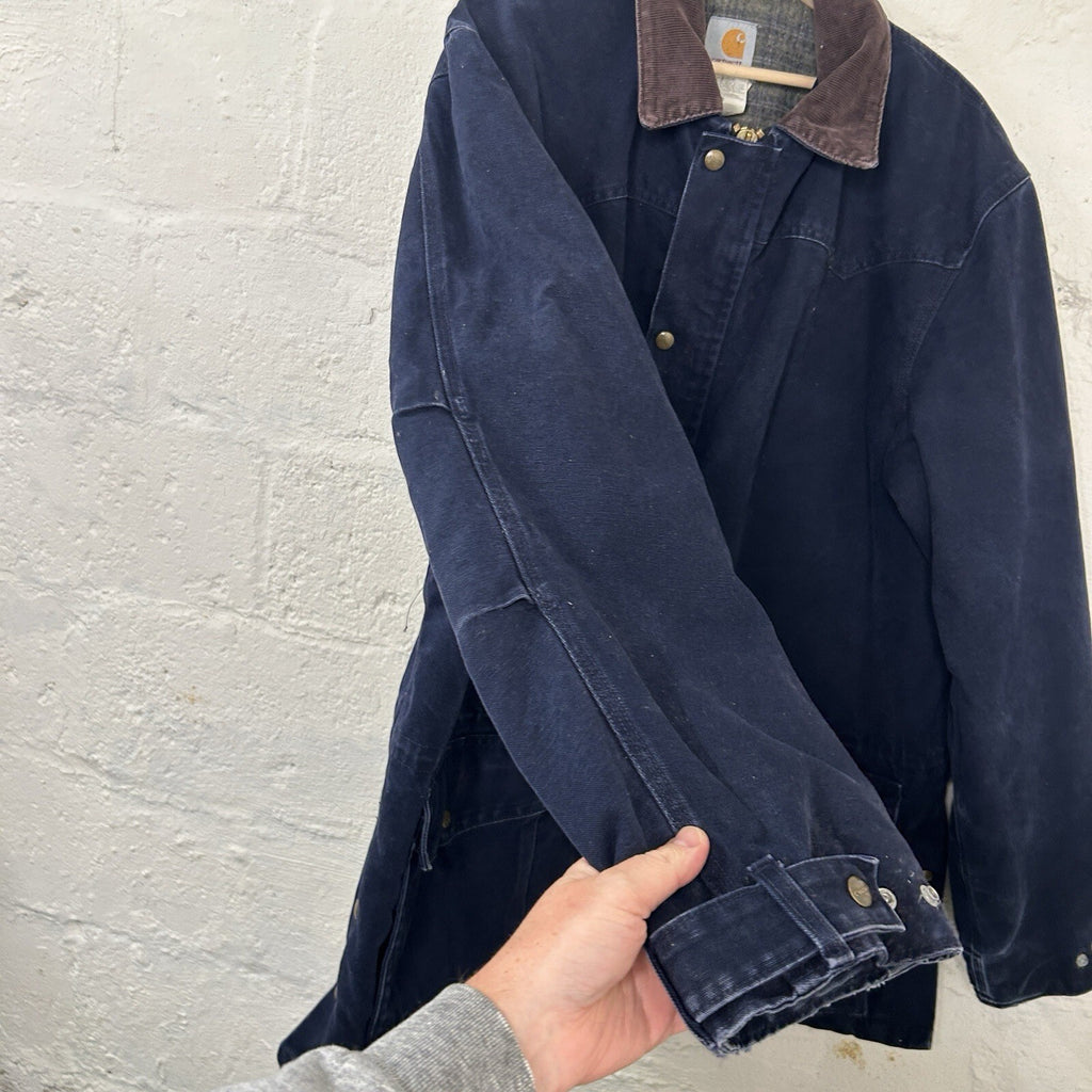 Vintage Carhartt Blanket-Lined Barn Jacket “Midnight Blue” C52 MDT Men’s Large