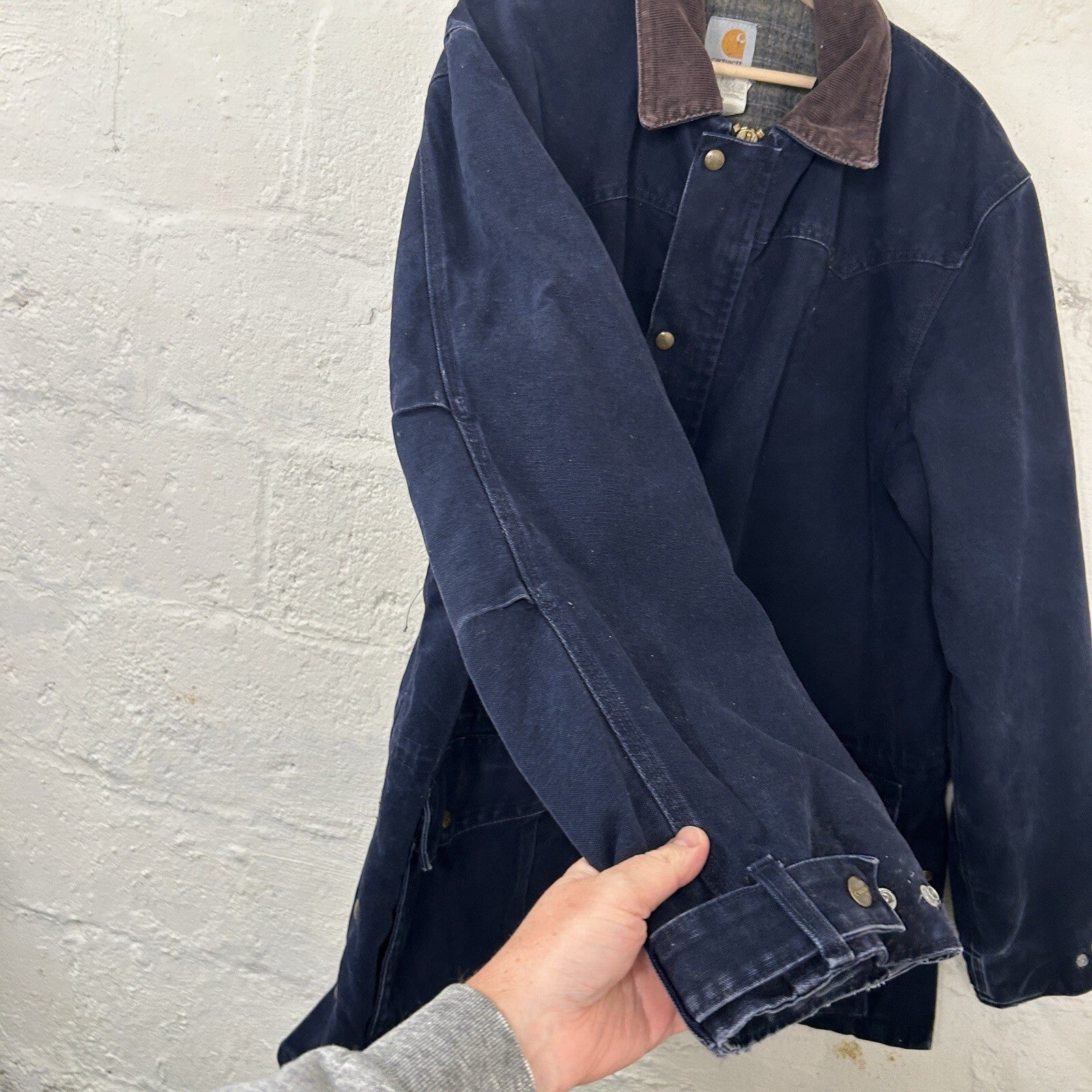 Vintage Carhartt Blanket-Lined Barn Jacket “Midnight Blue” C52 MDT Men’s Large