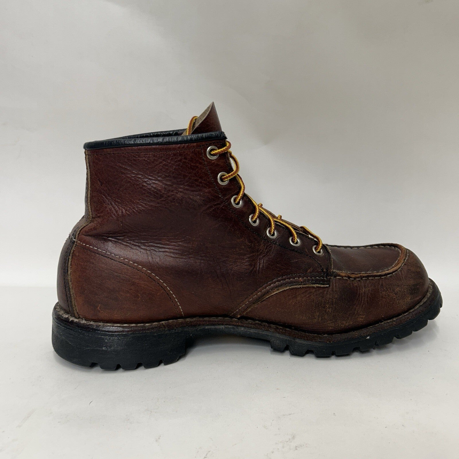Red Wing Roughneck 6-inch Moc Work Boots “Dark Brown” 8146 Men’s 12D Worn
