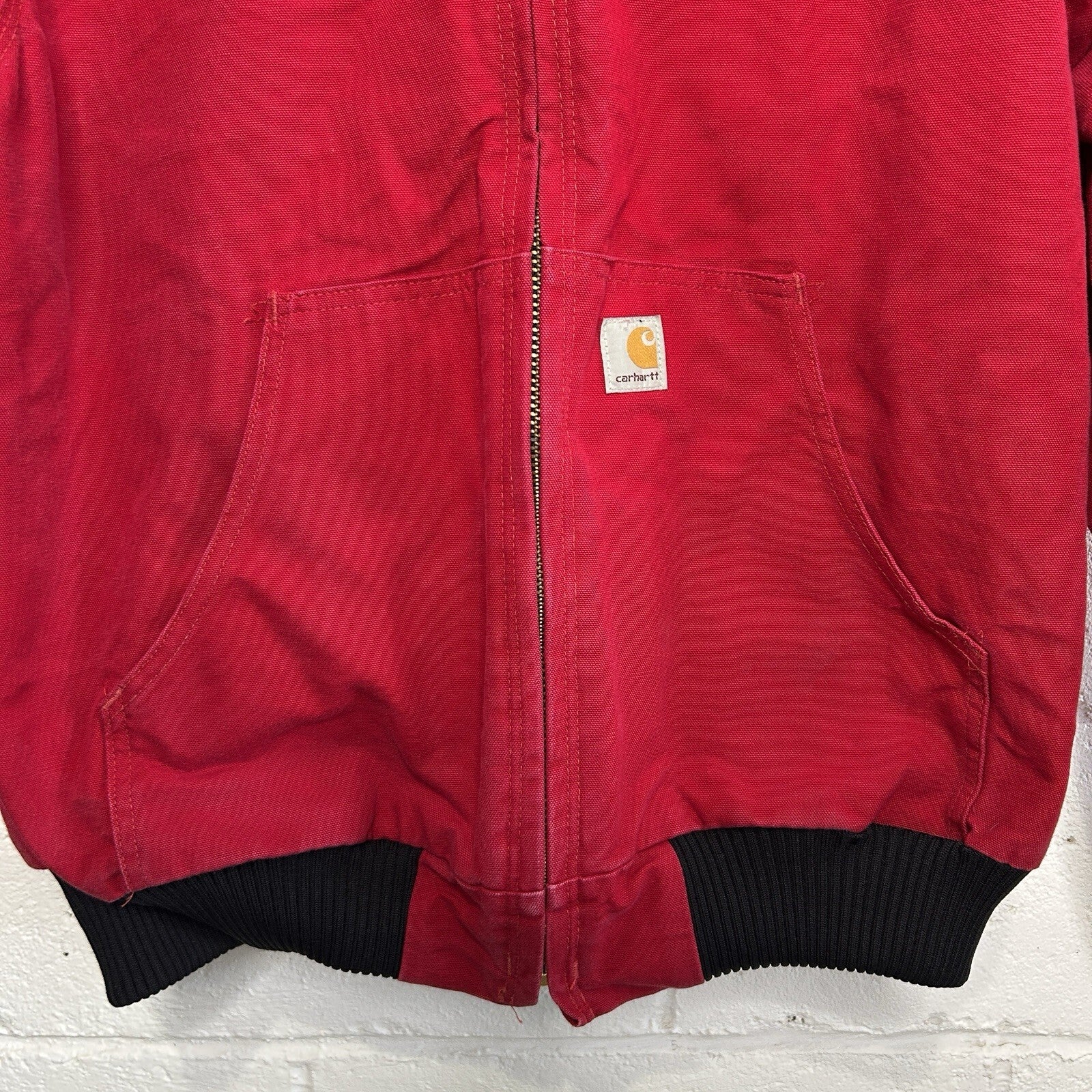 Vintage Carhartt Quilted Hooded Active Jacket “Red” J04 RED Men’s Large