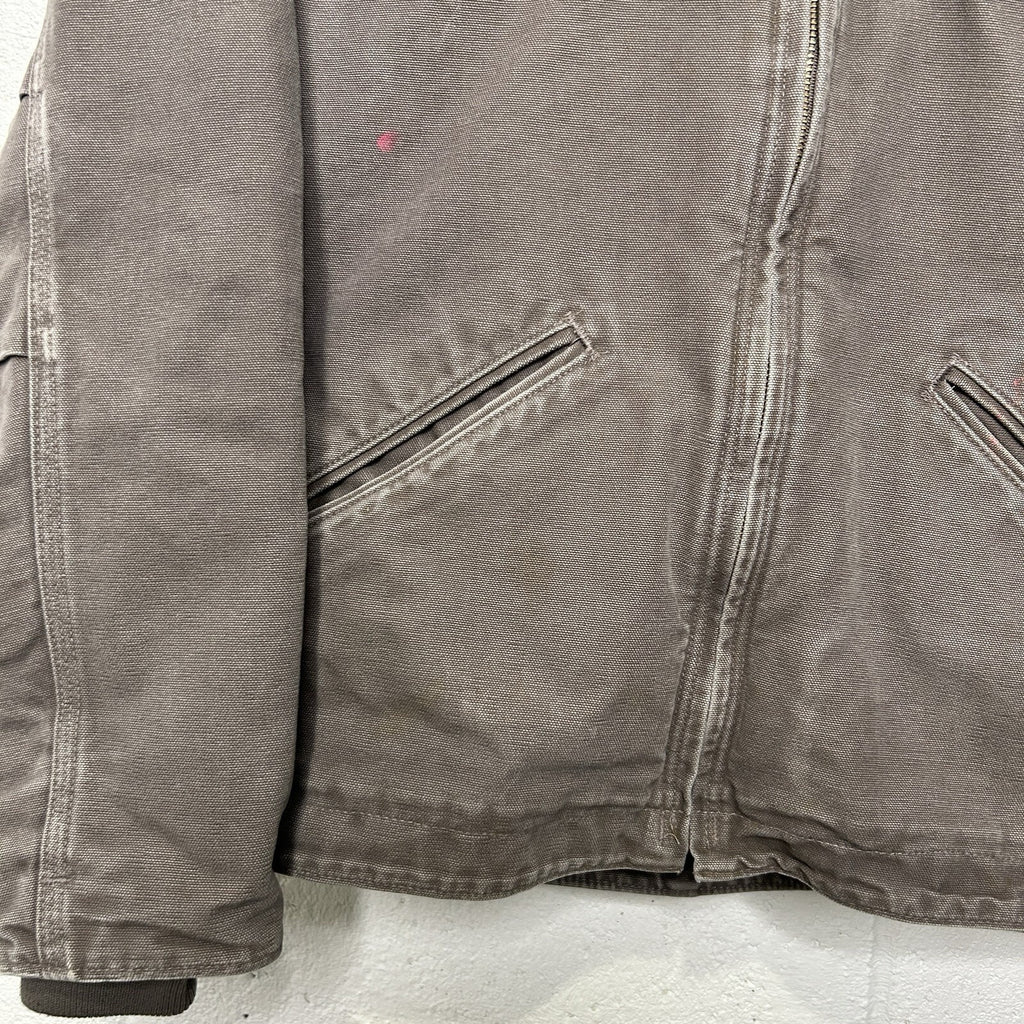 Carhartt Sherpa-Lined Hooded Detroit Jacket “Taupe Grey”