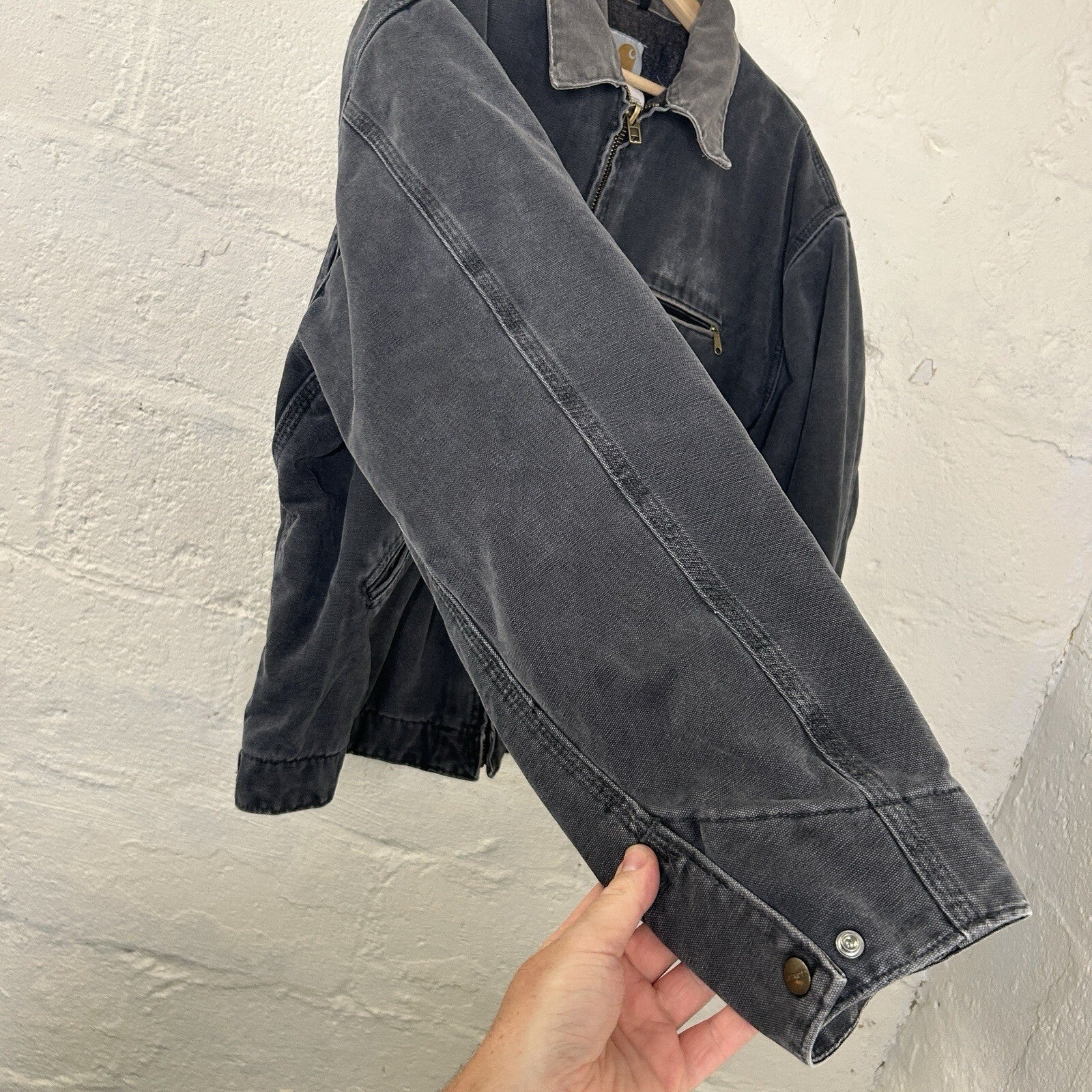 Vintage Carhartt Blanket-Lined Detroit Jacket “Petrol Grey” J97 PTL Men’s XL
