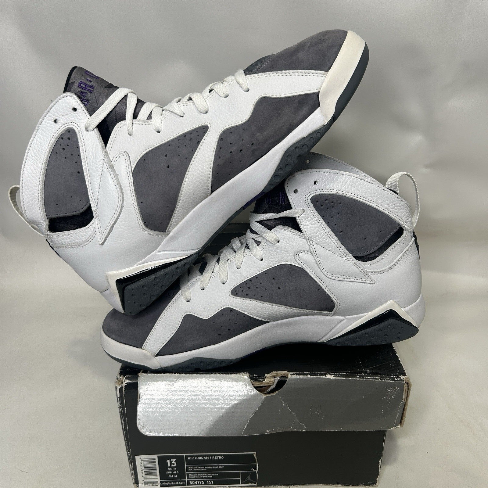 Nike Air Jordan 7 VII Retro “Flint Grey Purple” (2006) 304775-151 Men’s 13 Worn