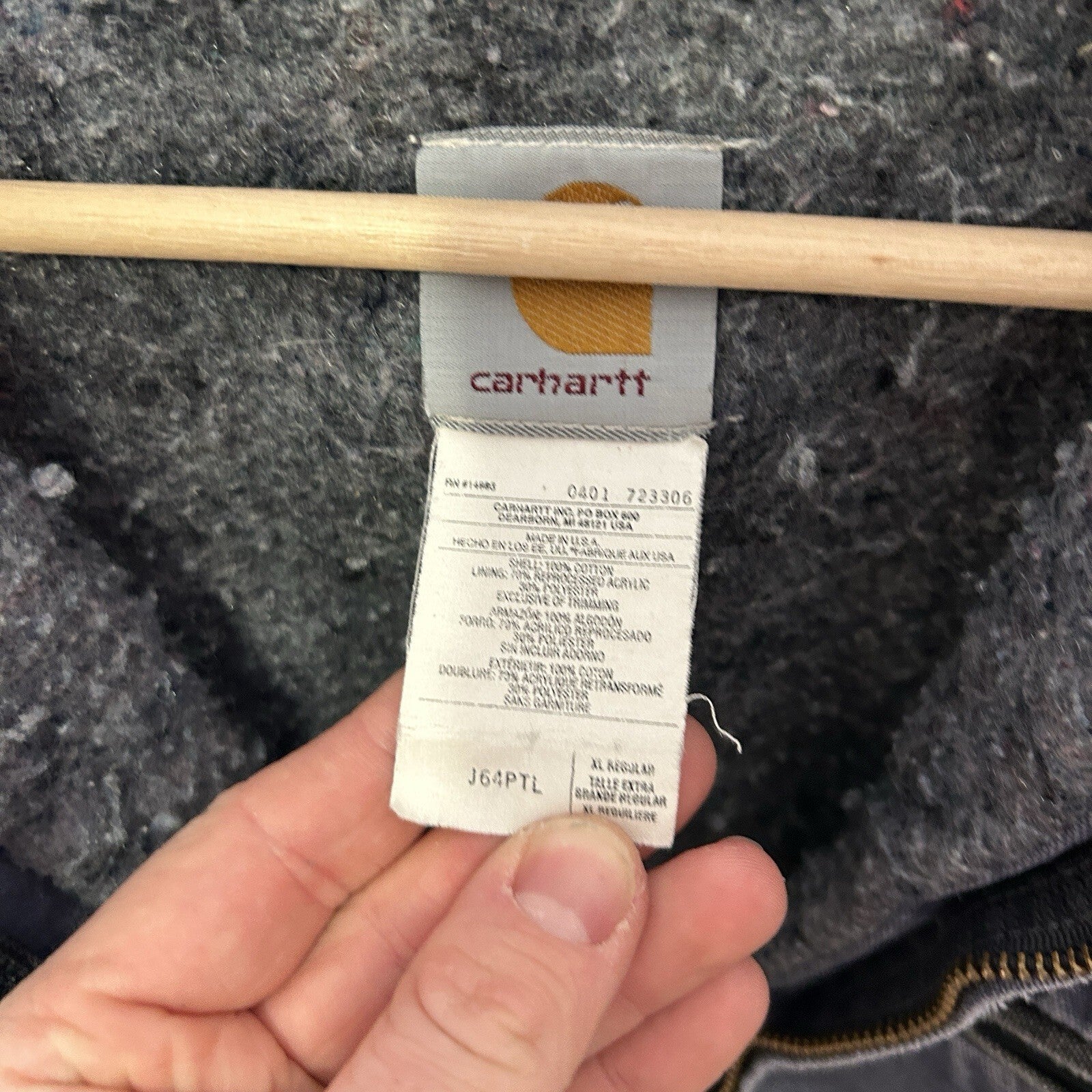 Vintage Carhartt Blanket-Lined Detroit Jacket “Petrol” J64 PTL Men’s X-Large