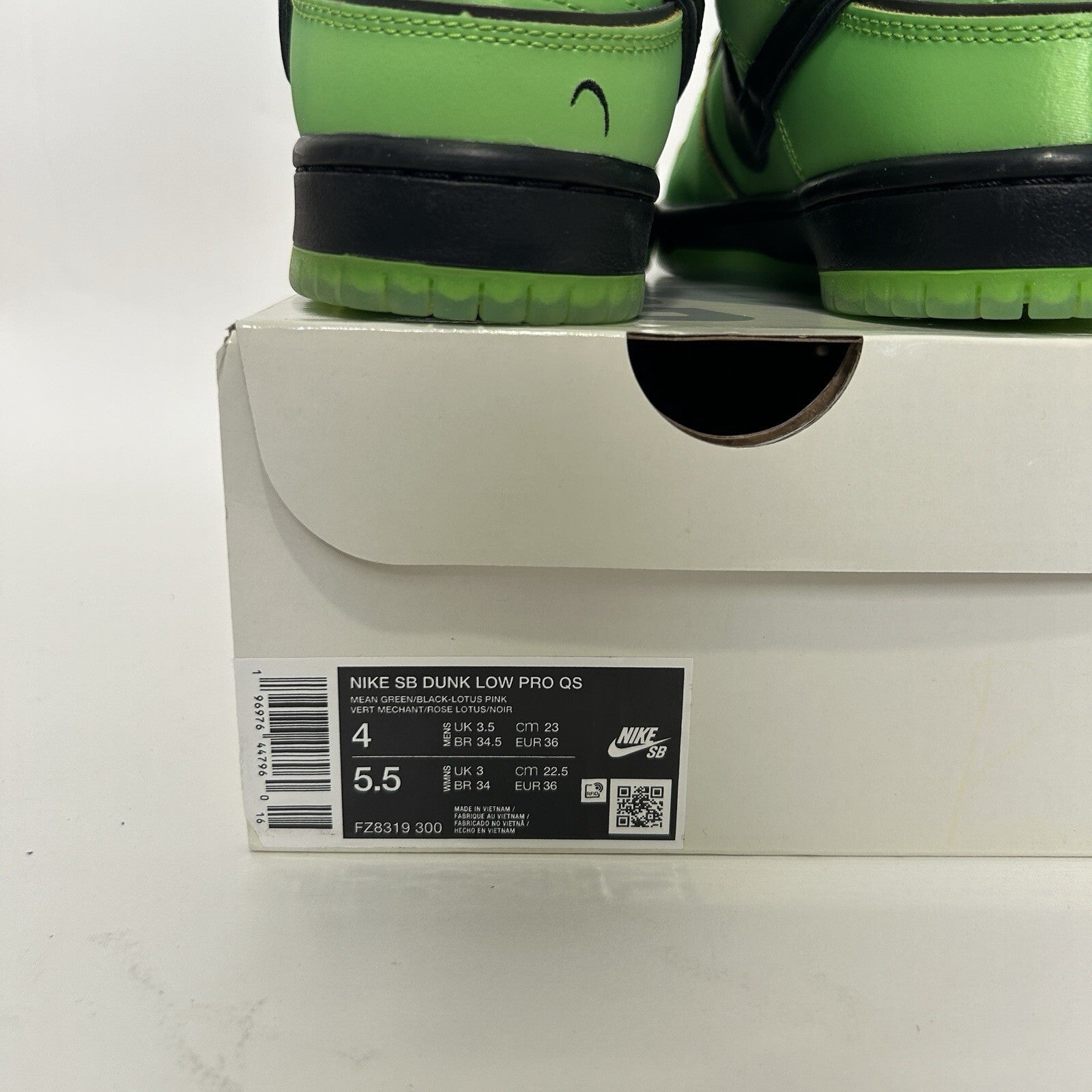 Nike SB Dunk Low QS The Powerpuff Girls “Buttercup” FZ8319-300 Men’s 4 New