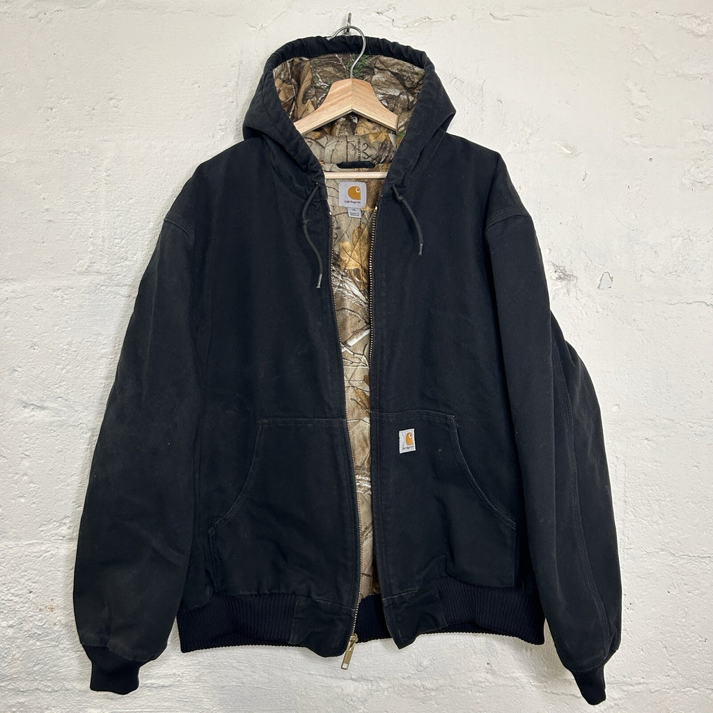 Carhartt X Realtree Camo-Lined Hooded Active Jacket “Black” 101074-001 Men’s XL