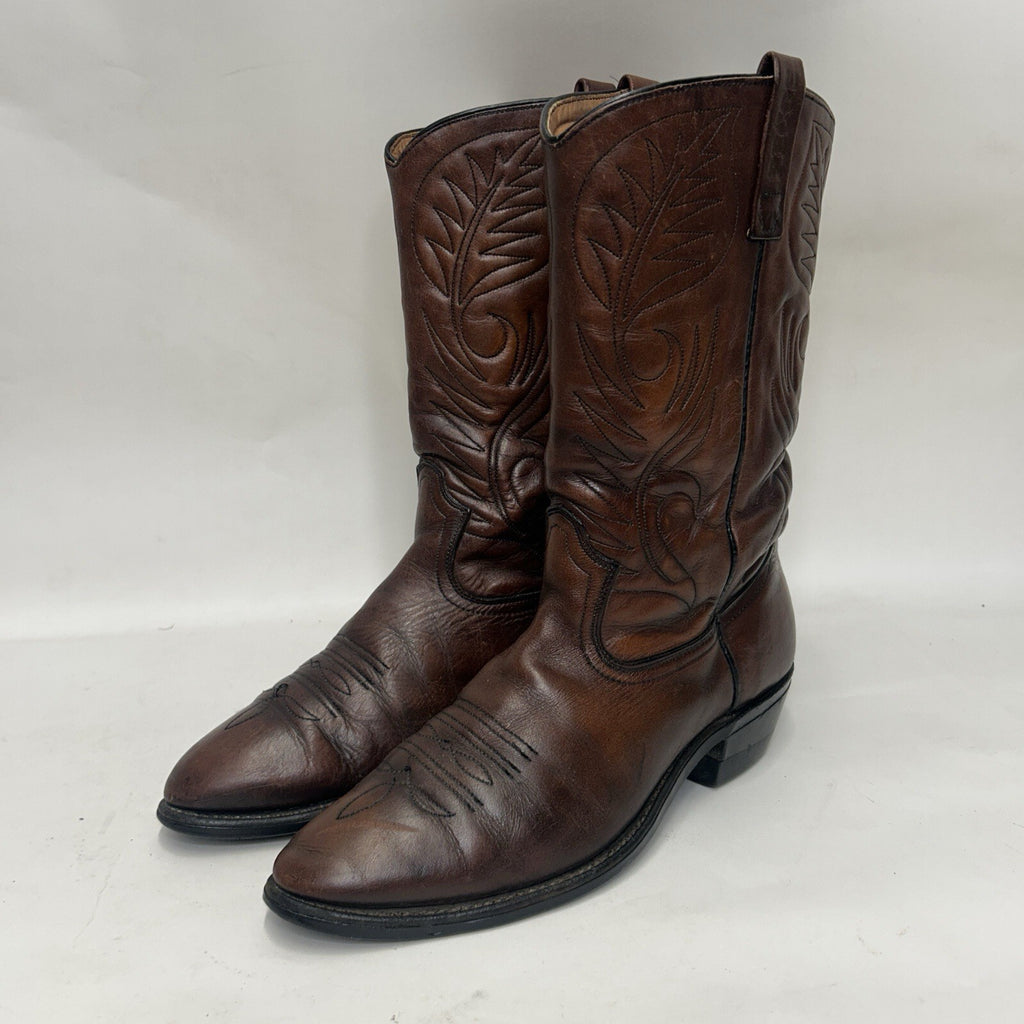 Vintage Red Wing 9801 Pecos Roper Pull-On Cowboy Boots “Mostique Brown” 11D
