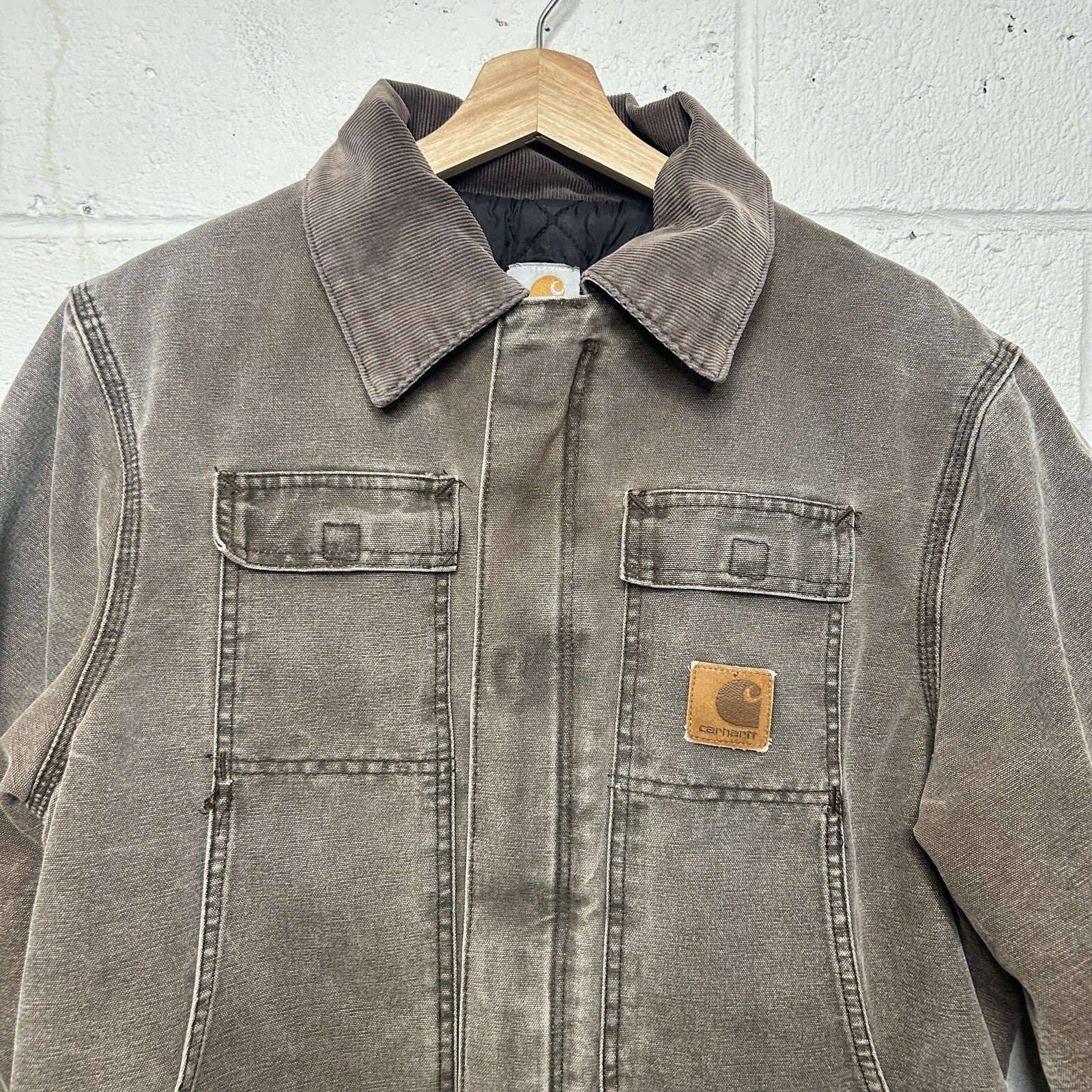 Vintage Faded Carhartt Quilted Artic Jacket “Chestnut” C26 CHT Men’s Medium