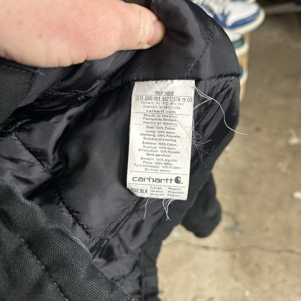 Y2K Carhartt Quilt-Lined Artic Jacket “Black” J002 BLK Men’s Large