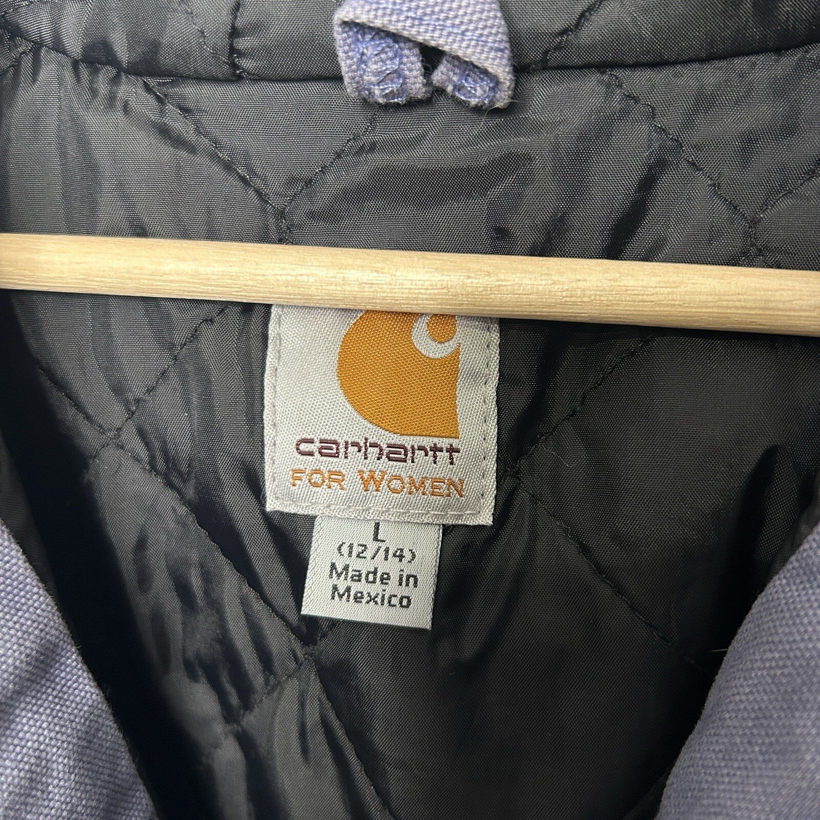 Carhartt Quilt-Lined Hooded Active Jacket “Periwinkle” 100057-430 Women’s Large