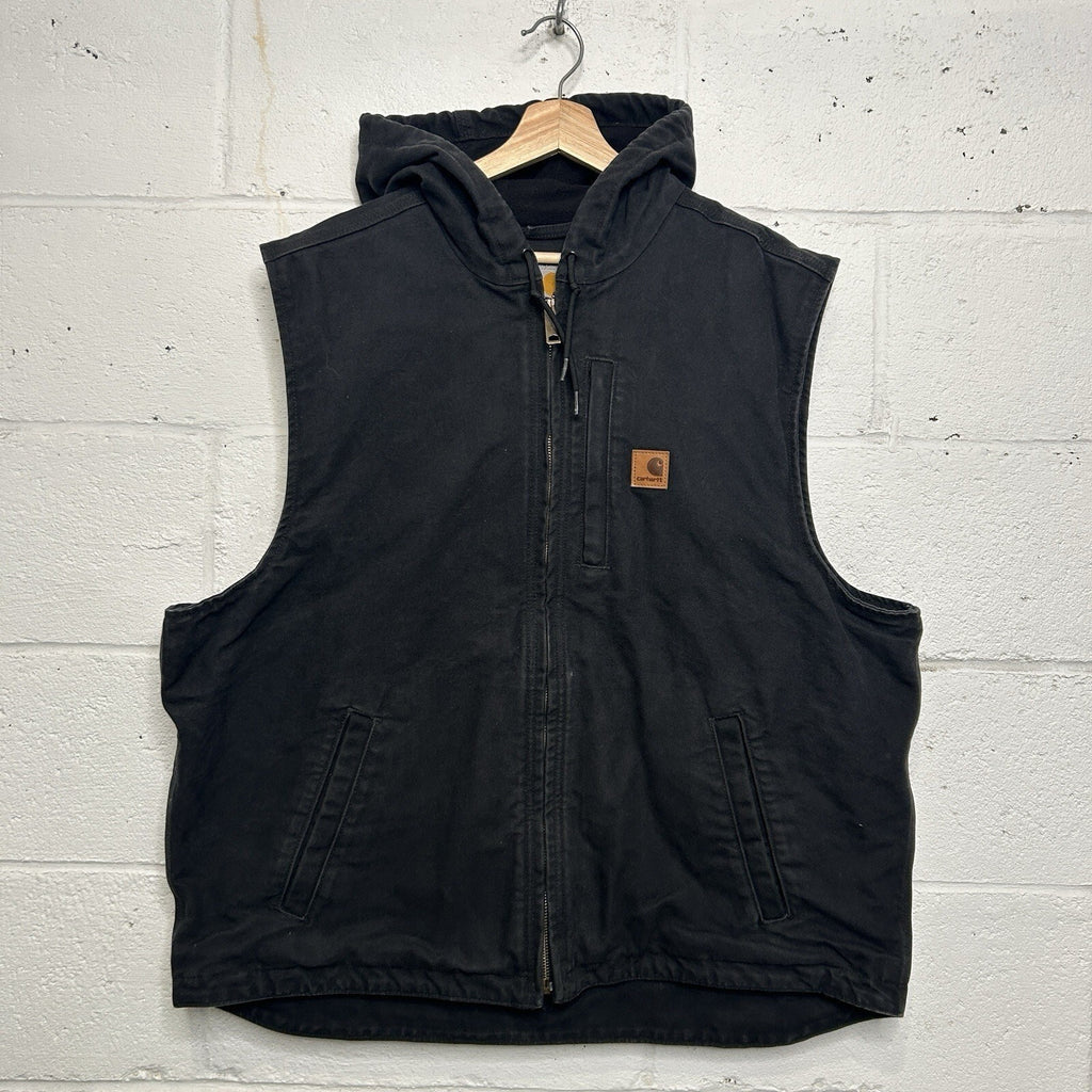 Carhartt Fleece-Lined Knoxville Hooded Vest “Black” 101687-001 Men’s X-Large