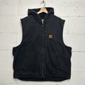 Carhartt Fleece-Lined Knoxville Hooded Vest “Black” 101687-001 Men’s X-Large