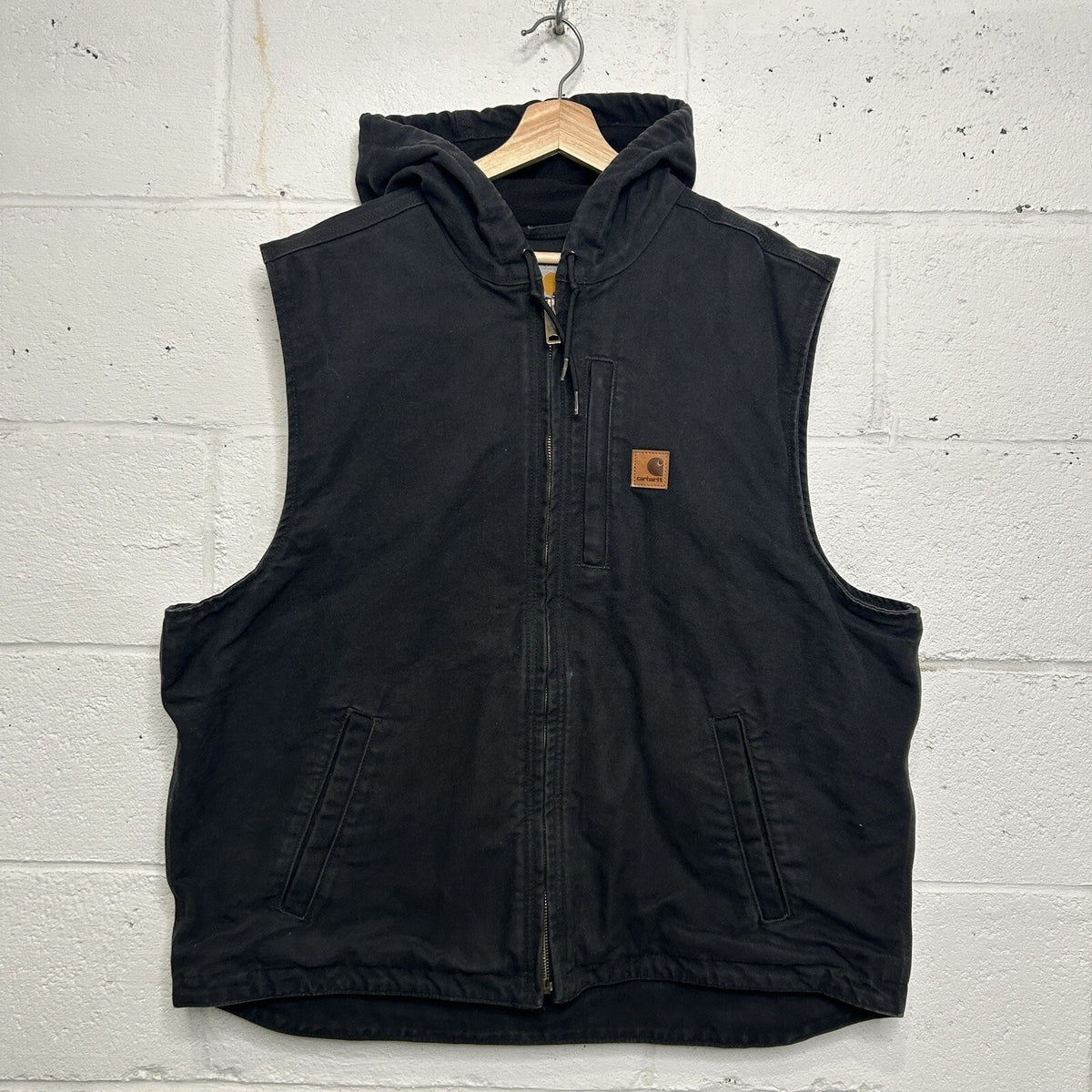 Carhartt Fleece-Lined Knoxville Hooded Vest “Black” 101687-001 Men’s X-Large